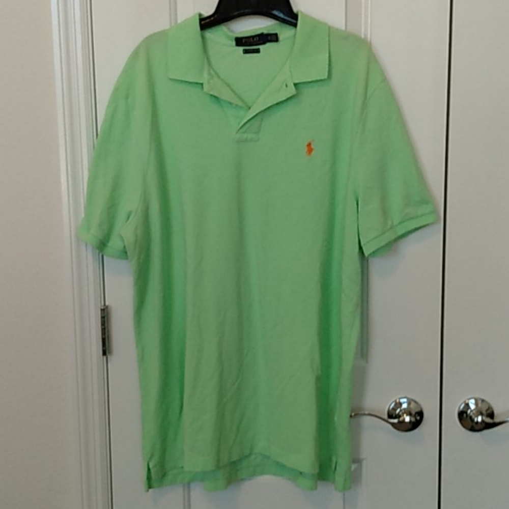 RALPH LAUREN LIGHT GREEN MEN'S POLO